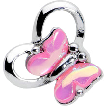 Load image into Gallery viewer, 16G 5/16 Heart Pink Butterfly Labret Monroe Tragus
