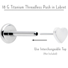 Load image into Gallery viewer, 18G 5/16 G23 Titanium Threadless Post Only Labret Tragus Nose
