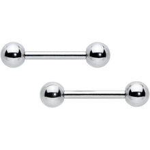 将图片加载到图库查看器，14G 1/2 Simple Classic Barbell Nipple Ring Set
