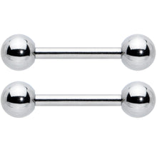 将图片加载到图库查看器，14G 1/2 Simple Classic Barbell Nipple Ring Set
