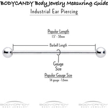 Load image into Gallery viewer, 14G Clear Green Gem Ornate Art Deco Industrial Barbell 38mm
