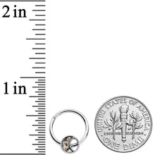 将图片加载到图库查看器，16G 3/8 Iridescent Crescent Moon Hinged Segment Ring
