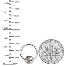 将图片加载到图库查看器，16G 3/8 Iridescent Crescent Moon Hinged Segment Ring
