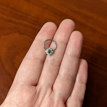 将图片加载到图库查看器，16G 3/8 Clear Green Gem Ornate Art Deco Hinged Segment Ring
