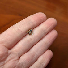 将图片加载到图库查看器，16G 5/16 Clear Black Gem Gold Tone Angular Bee Labret Tragus
