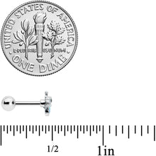 Load image into Gallery viewer, 16G 1/4 White Synthetic Opal Insect Cartilage Tragus Earring
