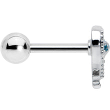Load image into Gallery viewer, 16G 1/4 Dolphin Blue Heart Valentines Cartilage Tragus Earring
