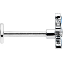Load image into Gallery viewer, 16G 5/16 Snowflake Blues Christmas Labret Monroe Tragus
