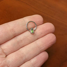 Load image into Gallery viewer, 16G 3/8 Light Green Groovy Frog Hinged Segment Ring
