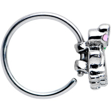 Load image into Gallery viewer, 20G 5/16 Dark Green Groovy Frog Nose Hoop
