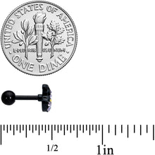 Load image into Gallery viewer, 16G 1/4 Clear Gem Black Witch Hat Halloween Cartilage Tragus
