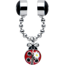 Load image into Gallery viewer, Ladybug Chain Dangle Non Pierced Magnetic Clip On Fake Septum Ring
