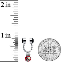 Load image into Gallery viewer, Ladybug Chain Dangle Non Pierced Magnetic Clip On Fake Septum Ring
