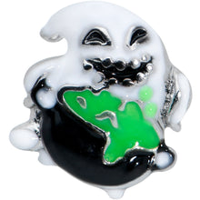 Load image into Gallery viewer, 16G 1/4 Ghost Goo Cauldron Halloween Cartilage Tragus Earring
