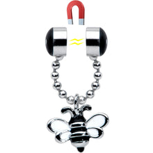Load image into Gallery viewer, Bee Chain Dangle Non Pierced Magnetic Clip On Fake Septum Ring
