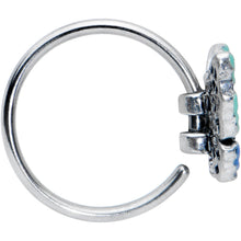 Load image into Gallery viewer, 20G 5/16 Aurora Gem Colorful Glam Butterfly Nose Hoop
