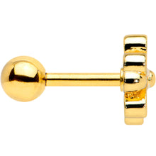 Load image into Gallery viewer, 16G 1/4 Gold Tone White Texture Daisy Flower Cartilage Tragus
