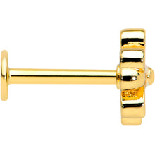 Load image into Gallery viewer, 16G 5/16 Gold Hue White Texture Daisy Flower Labret Monroe Tragus
