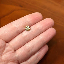 Load image into Gallery viewer, 16G 5/16 Gold Hue White Texture Daisy Flower Labret Monroe Tragus
