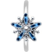 Load image into Gallery viewer, 20G 5/16 Snowflake Blues Christmas Nose Hoop
