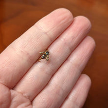 Load image into Gallery viewer, 20G 5/16 Black Gem Gold Tone Angular Bee Nose Hoop
