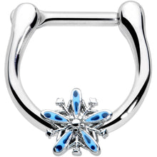 Load image into Gallery viewer, 16G 5/16 Snowflake Blues Christmas Cartilage Clicker

