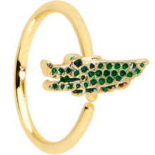 Load image into Gallery viewer, 20G 5/16 Gold Tone Hungry Alligator Nose Hoop
