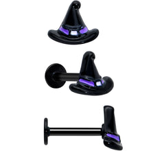 Load image into Gallery viewer, 16G 5/16 Pink Gem Spider Witch Halloween Labret Tragus Set of 3
