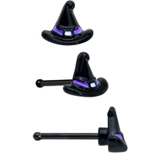 Load image into Gallery viewer, 20G 1/4 Pink Gem Spider Witch Halloween Nose Bone Set of 3
