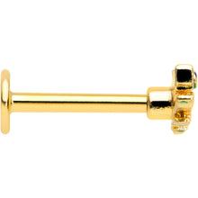 Load image into Gallery viewer, 16G 5/16 Gold Tone Green Hungry Alligator Labret Monroe Tragus

