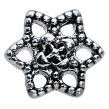 将图片加载到图库查看器，20G 1/4 Hexagram Center Flower L Shape Nose Ring
