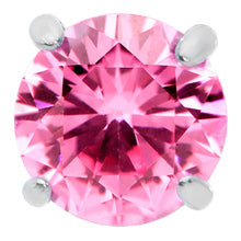 Load image into Gallery viewer, 16G 5/16 Pink CZ Gem G23 Titanium Threadless Flower Labret Tragus
