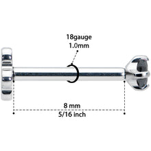 将图片加载到图库查看器，18G 5/16 Black CZ G23 Titanium Threadless Flower Labret Tragus
