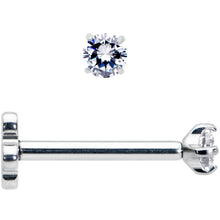 将图片加载到图库查看器，18G 5/16 Clear CZ G23 Titanium Threadless Flower Labret Tragus
