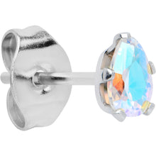 Load image into Gallery viewer, CZ Teardrop Aurora Stainless Steel Stud Earrings 3mm to 7mm
