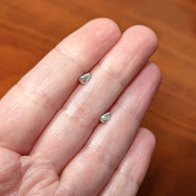 Load image into Gallery viewer, CZ Teardrop Aurora Stainless Steel Stud Earrings 3mm to 7mm
