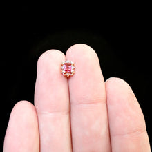 Load image into Gallery viewer, 16G 1/4 Red Gem Gold Tone Regal Escutcheon Labret Monroe Tragus
