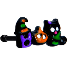 Load image into Gallery viewer, 20G 1/4 Black Boo Party Halloween Nose Bone
