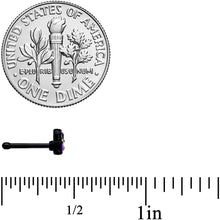 Load image into Gallery viewer, 20G 1/4 Black Boo Party Halloween Nose Bone
