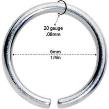 将图片加载到图库查看器，20G 1/4 Grade 23 Titanium Bendable Hoop Ring
