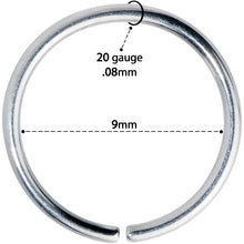 Load image into Gallery viewer, 20G 9mm Grade 23 Titanium Bendable Hoop Ring
