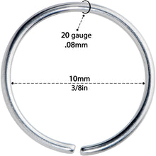 Load image into Gallery viewer, 20G 3/8 Grade 23 Titanium Bendable Hoop Ring

