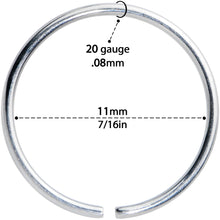 Load image into Gallery viewer, 20G 7/16 Grade 23 Titanium Bendable Hoop Ring
