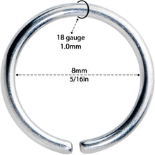 Load image into Gallery viewer, 18G 5/16 Grade 23 Titanium Bendable Hoop Ring
