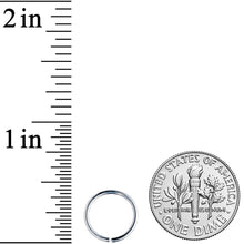 Load image into Gallery viewer, 18G 9mm Grade 23 Titanium Bendable Hoop Ring
