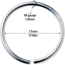 Load image into Gallery viewer, 18G 7/16 Grade 23 Titanium Bendable Hoop Ring
