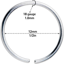 Load image into Gallery viewer, 18G 1/2 Grade 23 Titanium Bendable Hoop Ring
