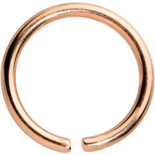 Load image into Gallery viewer, 20G 1/4 Rose Gold Tone PVD Grade 23 Titanium Bendable Hoop Ring
