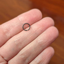 Load image into Gallery viewer, 20G 1/4 Black PVD Grade 23 Titanium Bendable Hoop Ring
