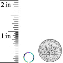 Load image into Gallery viewer, 20G 7mm Rainbow PVD Grade 23 Titanium Bendable Hoop Ring
